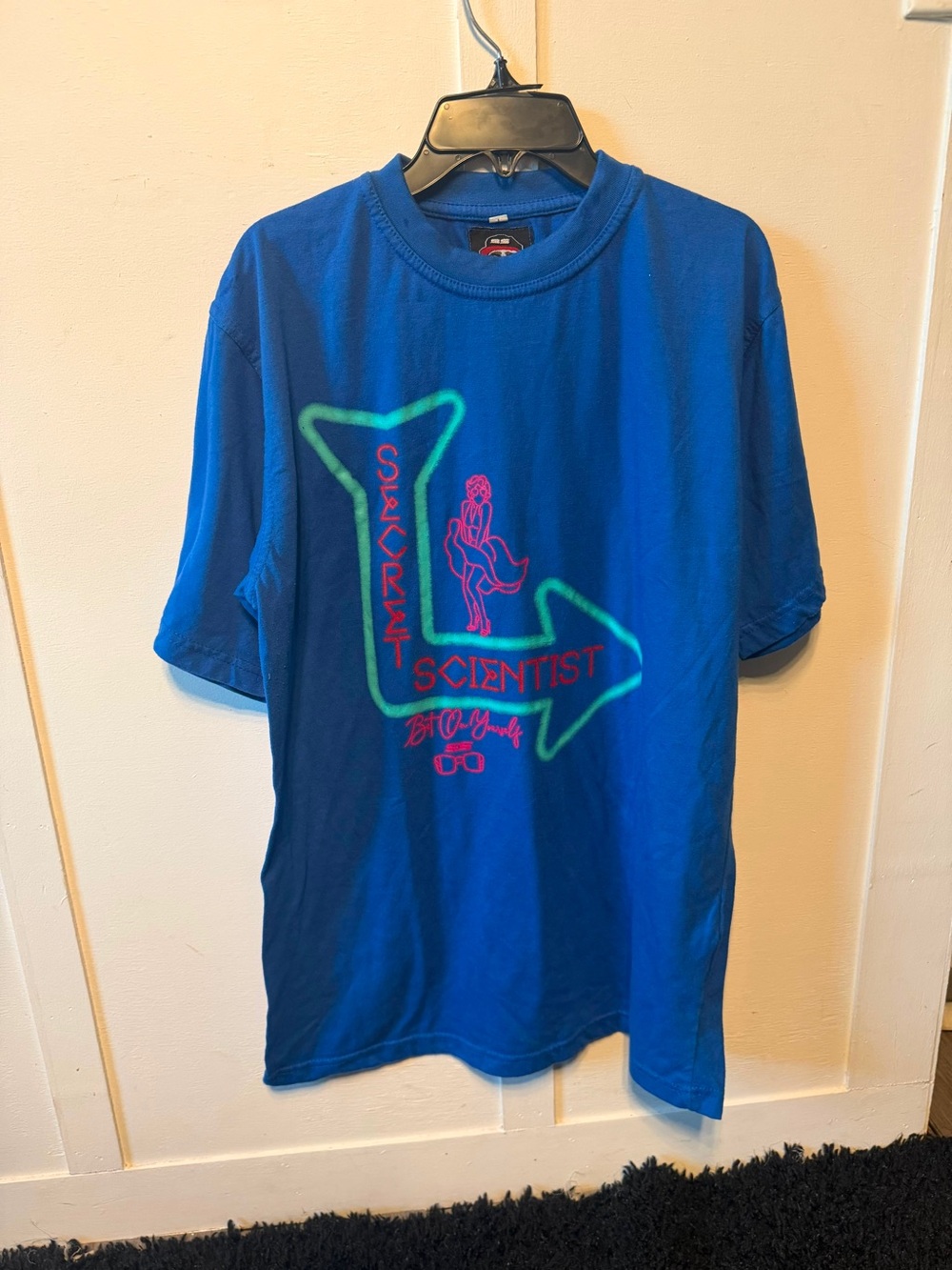 Royal Blue Short Sleeve 'Secret Scientist' Graphic Tee